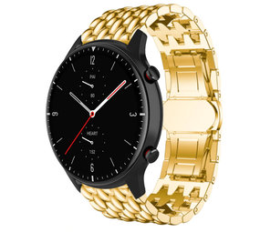 Strap-it® Amazfit GTR 2 stalen draak band (goud)