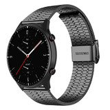 Strap-it® Amazfit GTR 2 roestvrij stalen band (zwart)