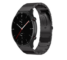 Strap-it® Amazfit GTR 2 metalen bandje (zwart)