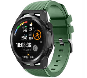 Strap-it® Huawei Watch GT Runner siliconen bandje  (legergroen)