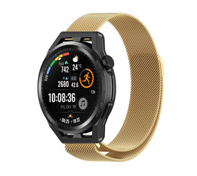 Strap-it® Huawei Watch GT Runner Milanese band (goud) Strap-it® Huawei Watch GT Runner Milanese band (goud)