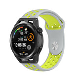 Strap-it® Huawei Watch GT Runner sport band (grijs/geel)