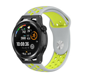 Huawei Watch GT Runner sport band grijs geel Smartwatchbanden