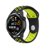 Strap-it® Huawei Watch GT Runner sport band (zwart/geel)