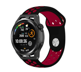 Strap-it® Huawei Watch GT Runner sport band (zwart/rood)