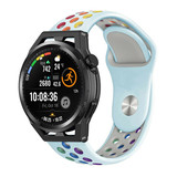 Strap-it® Huawei Watch GT Runner sport band (lichtblauw kleurrijk)