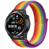 Strap-it® Huawei Watch GT Runner nylon band (regenboog)