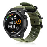 Strap-it® Huawei Watch GT Runner nylon gesp band (groen)