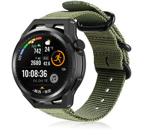 Strap-it® Huawei Watch GT Runner nylon gesp band (groen)