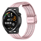Strap-it® Huawei Watch GT Runner roestvrij stalen band (rosé pink)