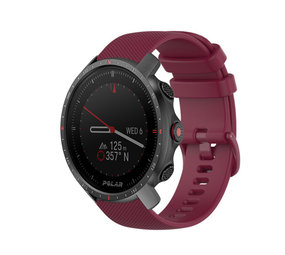 Strap-it® Polar Grit X Pro siliconen bandje (donkerrood)
