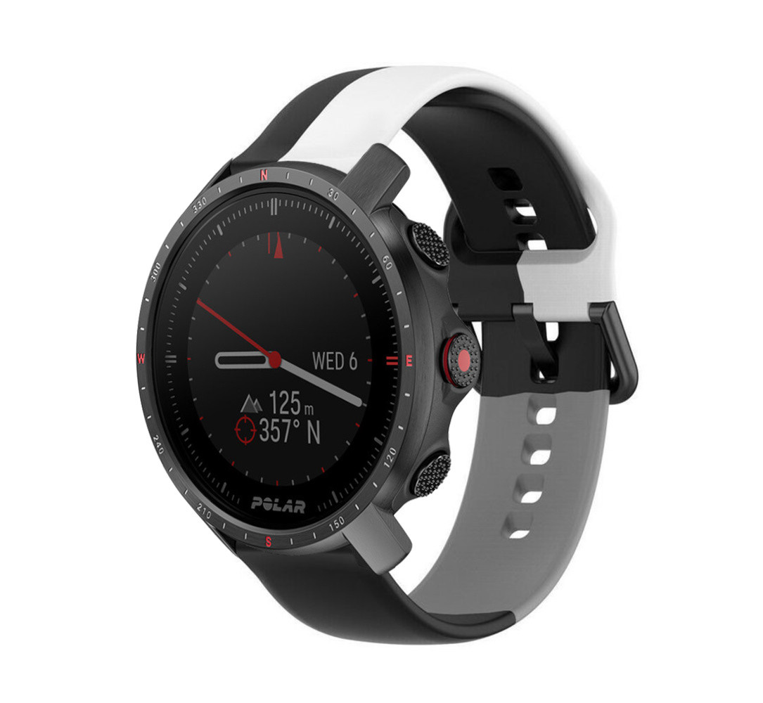 Strap-it® Strap-it Polar Grit X Pro triple sport band (zwart-wit-grijs)