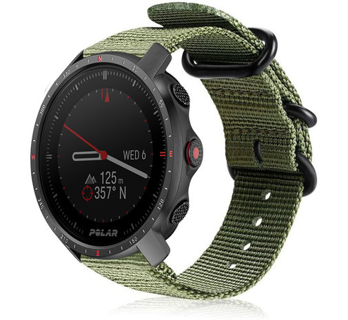 Polar Grit X Pro nylon gesp band groen Smartwatchbanden