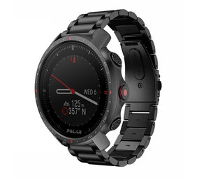 Strap-it® Polar Grit X Pro stalen band (zwart)