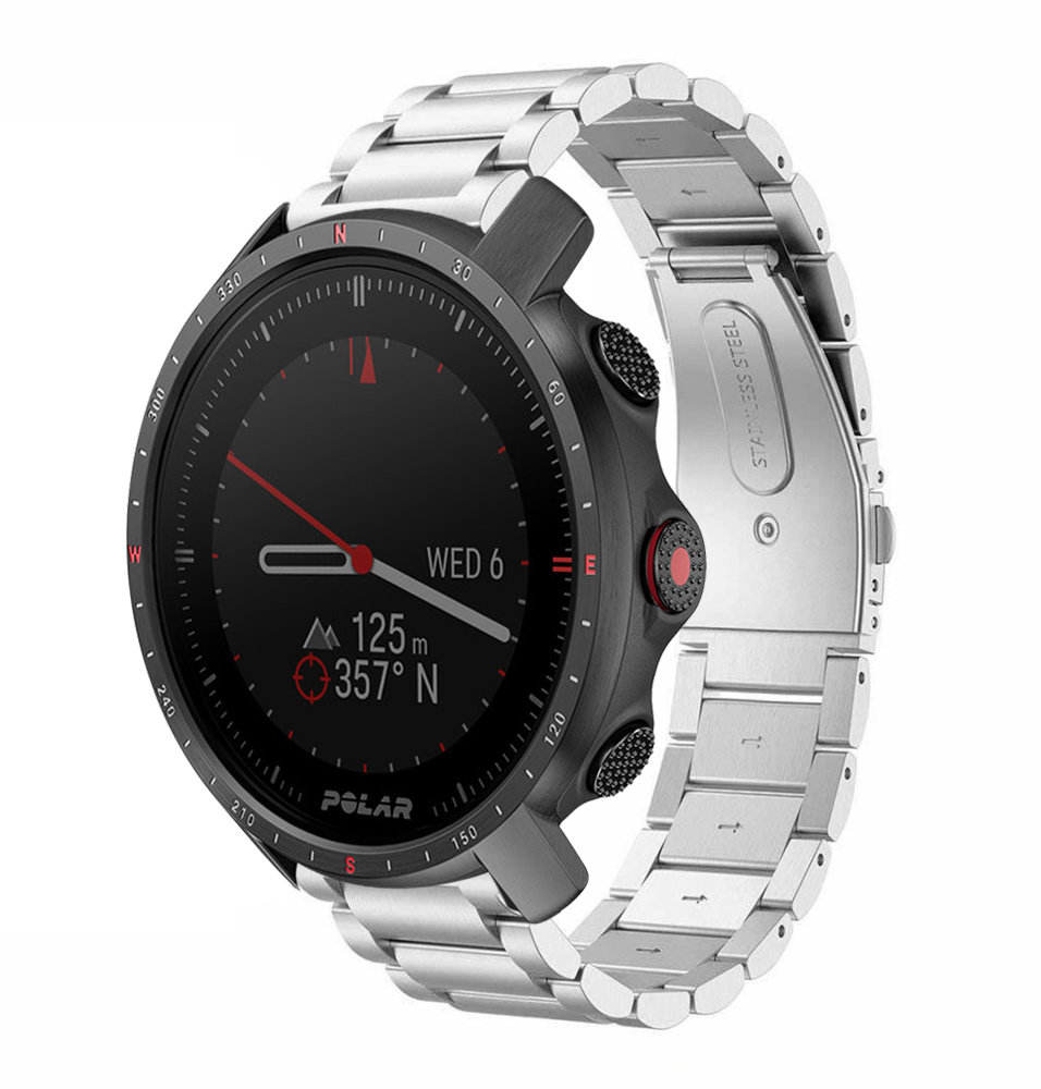 Strap-it® Strap-it Polar Grit X Pro stalen band (zilver)