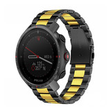 Strap-it® Polar Grit X Pro stalen band (zwart/goud)