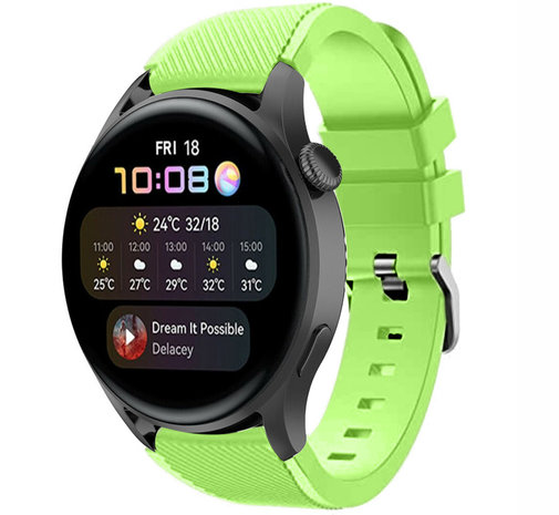 Strap-it® Strap-it Huawei Watch 3 (Pro) siliconen bandje (lichtgroen)