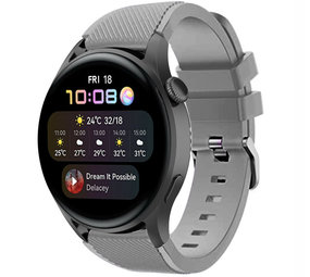 Strap-it® Huawei Watch 3 (Pro) siliconen bandje (grijs)