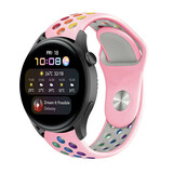 Strap-it® Huawei Watch 3 (Pro) sport band (roze kleurrijk)