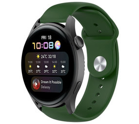 Strap-it® Huawei Watch 3 (Pro) sport band (legergroen) Strap-it® Huawei Watch 3 (Pro) sport band (legergroen)