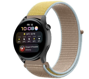 Strap-it® Huawei Watch 3 (Pro) nylon band (camel)