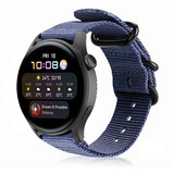Strap-it® Huawei Watch 3 (Pro) nylon gesp band (blauw)
