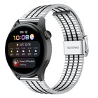 Strap-it® Strap-it Huawei Watch 3 (Pro) roestvrij stalen band (zilver/zwart)