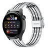 Strap-it® Strap-it Huawei Watch 3 (Pro) roestvrij stalen band (zilver/zwart) Strap-it® Strap-it Huawei Watch 3 (Pro) roestvrij stalen band (zilver/zwart)