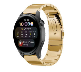 Strap-it® Huawei Watch 3 (Pro) metalen bandje (goud) Strap-it® Huawei Watch 3 (Pro) metalen bandje (goud)