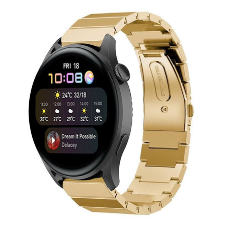 Strap-it® Strap-it Huawei Watch 3 (Pro) metalen bandje (goud) Strap-it® Strap-it Huawei Watch 3 (Pro) metalen bandje (goud)