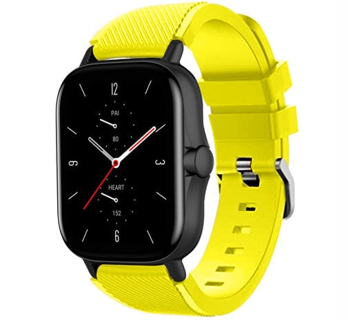 Strap-it® Strap-it Amazfit GTS 2 siliconen bandje (geel)