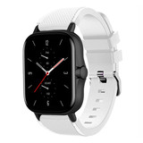 Strap-it® Amazfit GTS 2 siliconen bandje (wit)