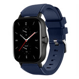 Strap-it® Amazfit GTS 2 siliconen bandje (donkerblauw)