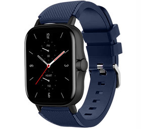Strap-it® Amazfit GTS 2 siliconen bandje (donkerblauw)