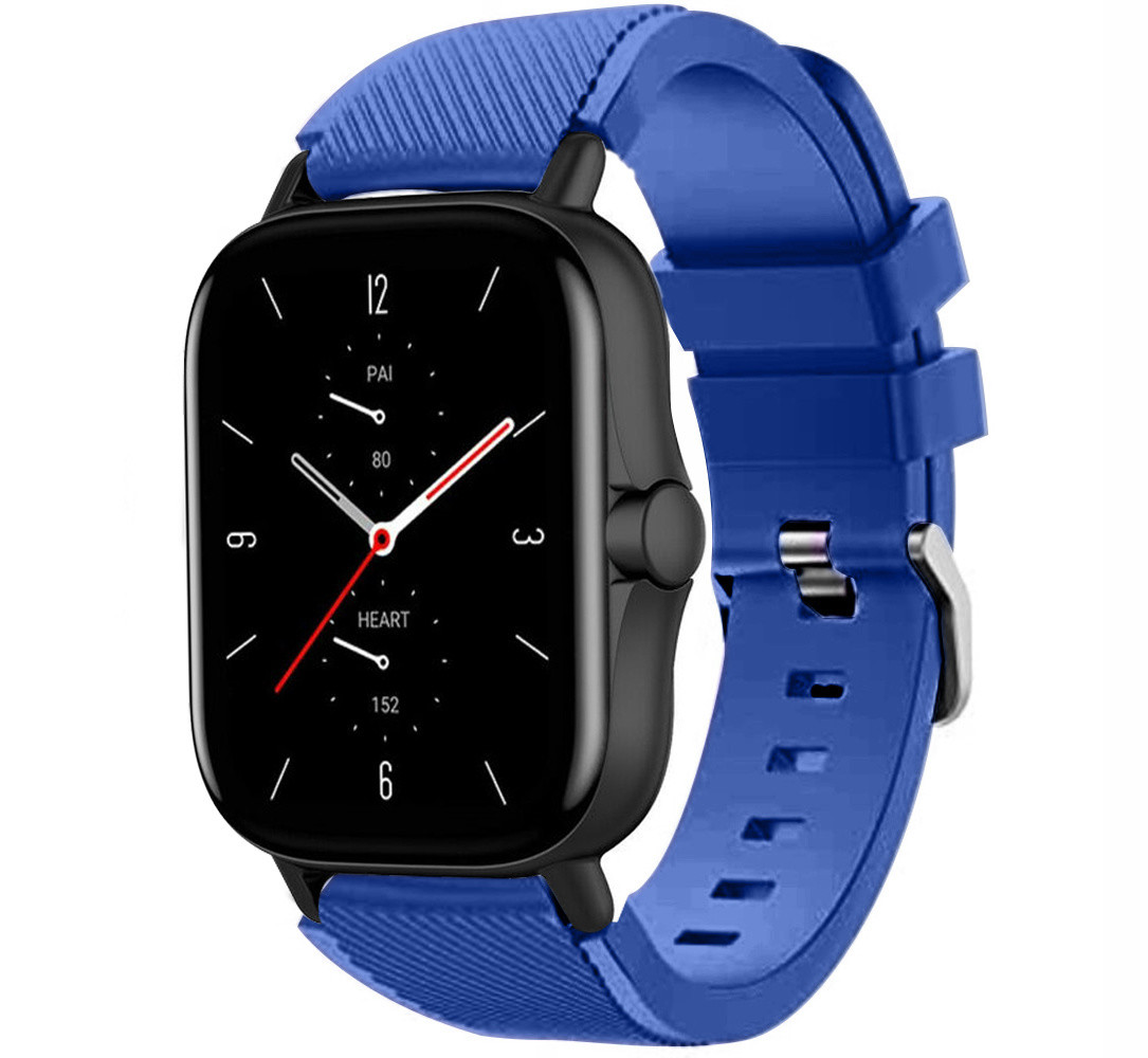Strap-it® Strap-it Amazfit GTS 2 siliconen bandje (blauw)