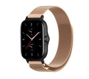 Strap-it® Amazfit GTS 2 Milanese band (rosé goud) Strap-it® Amazfit GTS 2 Milanese band (rosé goud)