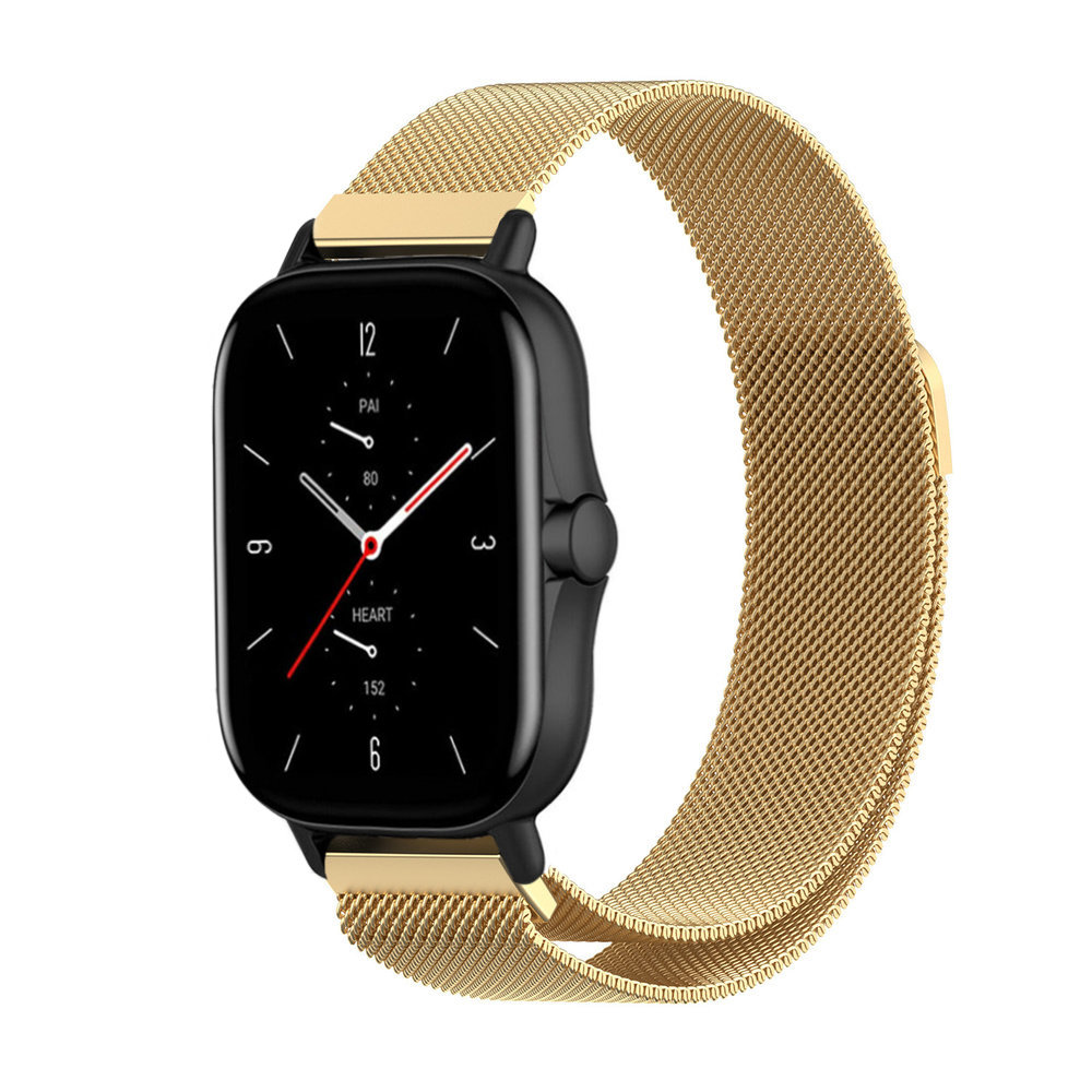 Strap-it® Strap-it Amazfit GTS 2 Milanese band (goud) Strap-it® Strap-it Amazfit GTS 2 Milanese band (goud)