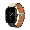 Strap-it® Strap-it Amazfit GTS 2 leren band (wit/donkerblauw) Strap-it® Strap-it Amazfit GTS 2 leren band (wit/donkerblauw)