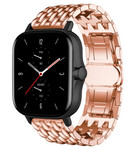 Strap-it® Strap-it Amazfit GTS 2 stalen draak band (rosé goud)