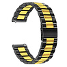 Strap-it® Strap-it Amazfit GTS 2 stalen band (zwart/goud) Strap-it® Strap-it Amazfit GTS 2 stalen band (zwart/goud)