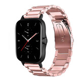 Strap-it® Amazfit GTS 2 stalen band (rosé pink) Strap-it® Amazfit GTS 2 stalen band (rosé pink)