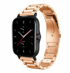 Strap-it® Strap-it Amazfit GTS 2 stalen band (rosé goud)