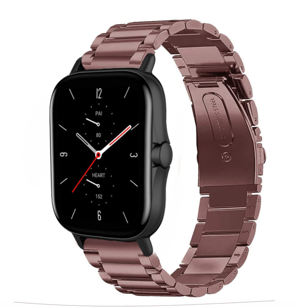 Strap-it® Strap-it Amazfit GTS 2 stalen band (brons-goud)