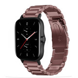 Strap-it® Amazfit GTS 2 stalen band (brons-goud)