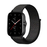 Strap-it® Amazfit GTS 2 nylon bandje (zwart)