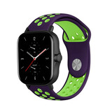 Strap-it® Amazfit GTS 2 sport band (paars/groen)