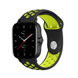 Strap-it® Amazfit GTS 2 sport band (zwart/geel)