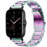 Strap-it® Amazfit GTS 2 stalen band (regenboog) Strap-it® Amazfit GTS 2 stalen band (regenboog)