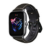 Strap-it® Strap-it Amazfit GTS 3 leren bandje (zwart) Strap-it® Strap-it Amazfit GTS 3 leren bandje (zwart)