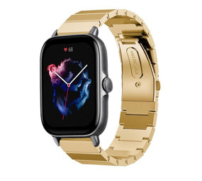 Strap-it® Amazfit GTS 3 metalen bandje (goud)
